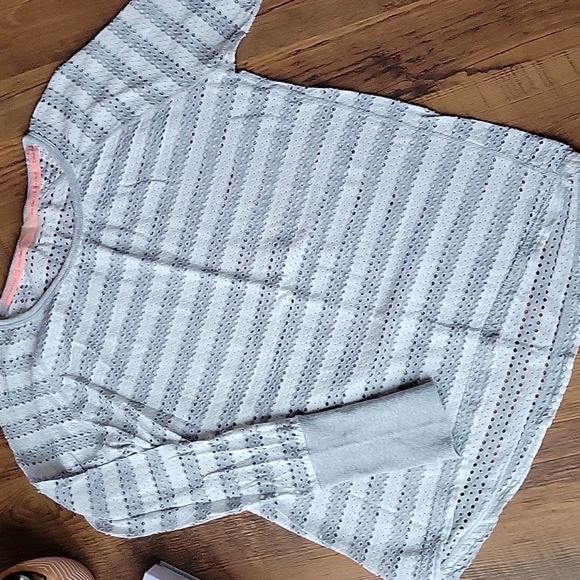 Calvin Klein Womens Performance Striped Top - Picture 2 of 8